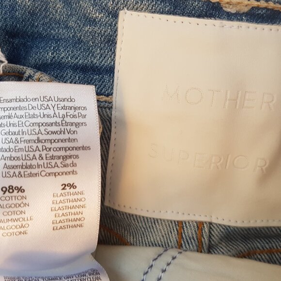 MOTHER SUPERIOR  HIGH WAISTED RIDER SKIMP JEANS - Picture 12 of 12